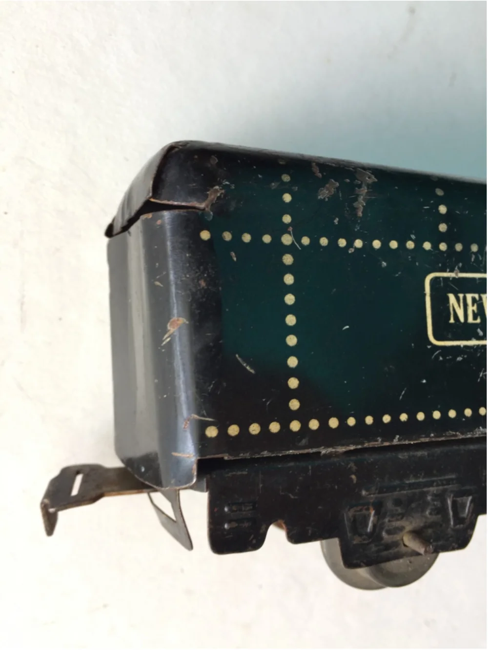Vintage Marx New York Central Black Tender Car Tin Litho O Gauge Train